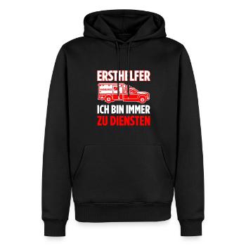 Erste Hilfe Für Ersthelfer Rettungssanitäter Sanit - Männer Premium Bio Hoodie - Schwarz - Vorne - Nico (187cm)