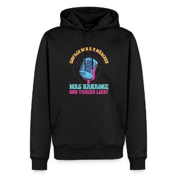 Karaoke Singen Für Lustige Karaoke Sängerin Karaok - Männer Premium Bio Hoodie - Schwarz - Vorne - Nico (187cm)