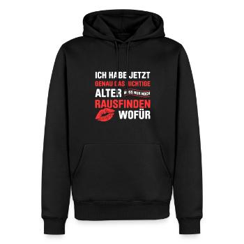 Ich Habe Jetzt Genau Das Richtige Alter Nur Rausfi - Männer Premium Bio Hoodie - Schwarz - Vorne - Nico (187cm)