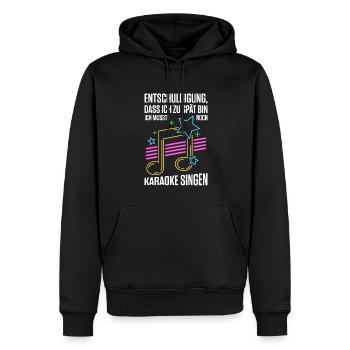 Karaoke Singen Für Lustige Karaoke Sängerin Karaok - Männer Premium Bio Hoodie - Schwarz - Vorne - Nico (187cm)