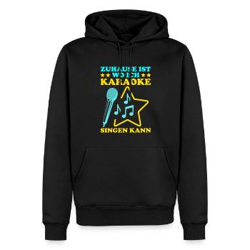 Karaoke Singen Für Lustige Karaoke Sängerin Karaok - Männer Premium Bio Hoodie - Schwarz - Vorne - Nico (187cm)