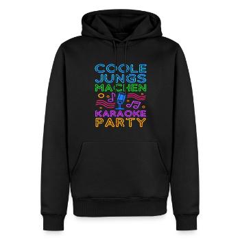 Karaoke Singen Für Lustige Karaoke Sängerin Karaok - Männer Premium Bio Hoodie - Schwarz - Vorne - Nico (187cm)