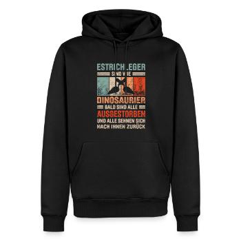 Estrich Legen Für Estrichleger Estrichbauer Handwe - Männer Premium Bio Hoodie - Schwarz - Vorne - Nico (187cm)