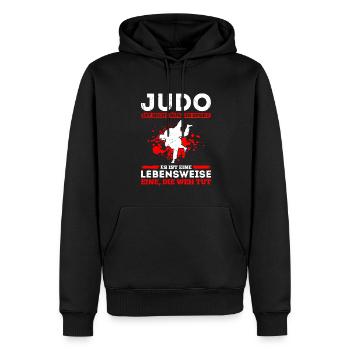 Judo Für Judoka Judo Kämpfer Judo Trainer Judo - Männer Premium Bio Hoodie - Schwarz - Vorne - Nico (187cm)