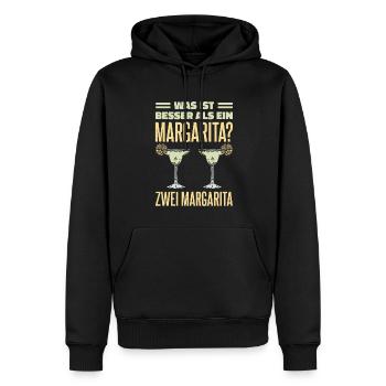 Was ist besser als ein Margarita? Zwei Margarita G - Männer Premium Bio Hoodie - Schwarz - Vorne - Nico (187cm)