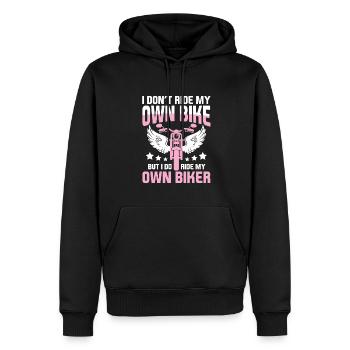 Biker Frau - Motorrad fahren Biker Girl - Männer Premium Bio Hoodie - Schwarz - Vorne - Nico (187cm)