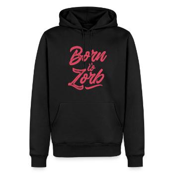 Né de Zorb, Zorbing - Sweat à capuche Premium bio Homme - noir - Devant - Nico (187cm)