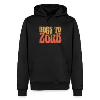 Né de Zorb, Zorbing - Sweat à capuche Premium bio Homme - noir - Devant - Nico (187cm)