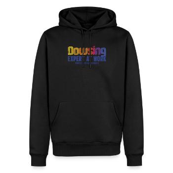 Wünschelrutengänger Bei Der Arbeit Mit - Männer Premium Bio Hoodie - Schwarz - Vorne - Nico (187cm)