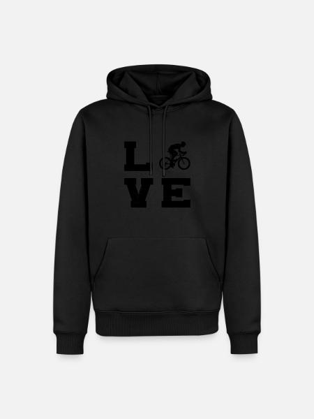 Damen Rennradfahren Rennrad Rennradfahrer - Männer Premium Bio Hoodie - Schwarz