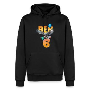 Weißkopfseeadler-design Zum Sechsten Geburtstag - Männer Premium Bio Hoodie - Schwarz - Vorne - Nico (187cm)