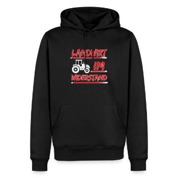 Bauern Protest und Landwirte Agrar Demo - Männer Premium Bio Hoodie - Schwarz - Vorne - Nico (187cm)