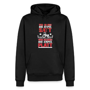 Landwirte Protest und Bauern Demo gegen die Ampel - Männer Premium Bio Hoodie - Schwarz - Vorne - Nico (187cm)