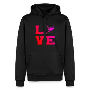 Plongée sous-marine Tauchen Plongée libre Tauchen Diving - Sweat à capuche Premium bio Homme - noir - Devant - Nico (187cm)