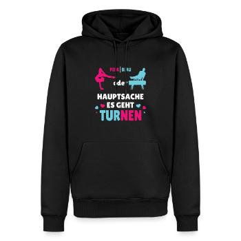 Kunstturnen Gender Reveal Turnen - Männer Premium Bio Hoodie - Schwarz - Vorne - Nico (187cm)