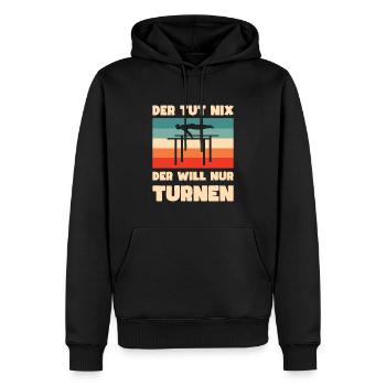Kunstturnen Barren Turnen - Männer Premium Bio Hoodie - Schwarz - Vorne - Nico (187cm)