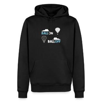 Ballon Balloff - Männer Premium Bio Hoodie - Schwarz - Vorne - Nico (187cm)