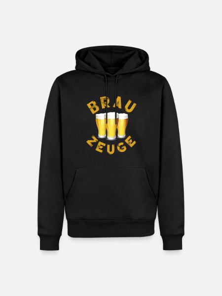 Brewman Beer Drinker - Men’s Premium Organic Hoodie - black