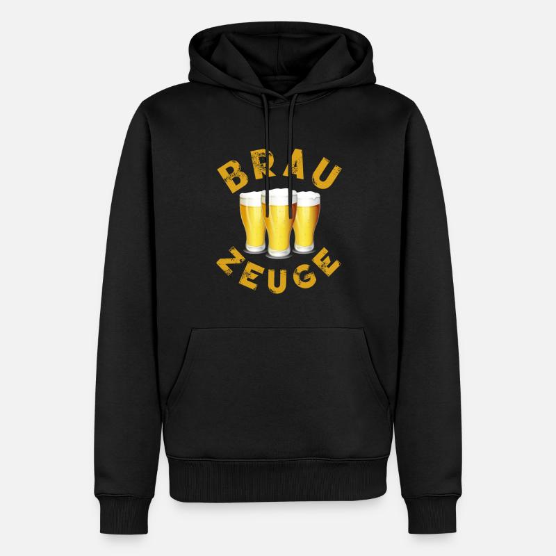 Brewman Beer Drinker - Männer Premium Bio Hoodie - Schwarz