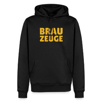 Buveur de bière Brewman - Sweat à capuche Premium bio Homme - noir - Devant - Nico (187cm)