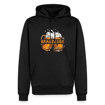 Buveur de bière Brewman - Sweat à capuche Premium bio Homme - noir - Devant - Nico (187cm)