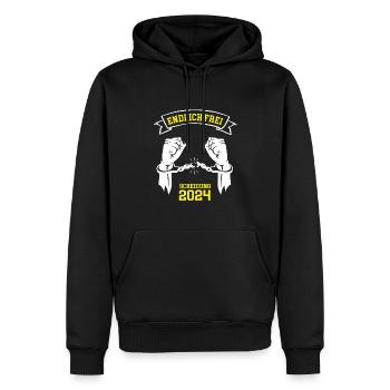 Scheidung 2024 ENDLICH FREI Trennung Geschieden - Männer Premium Bio Hoodie - Schwarz - Vorne - Nico (187cm)
