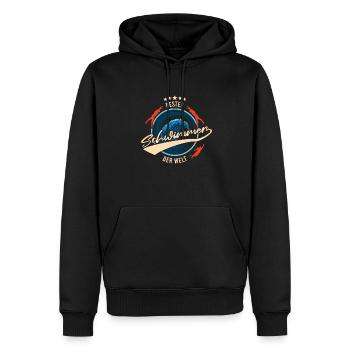 Schwimmbad Schwimmen Schwimmer - Männer Premium Bio Hoodie - Schwarz - Vorne - Nico (187cm)