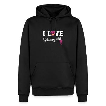 Schwarzwald Souvenir Schwarzwaldmädel - Männer Premium Bio Hoodie - Schwarz - Vorne - Nico (187cm)