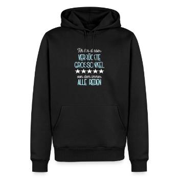 Grossonkel Lustiger Spruch Onkel Bruder Patenonkel - Männer Premium Bio Hoodie - Schwarz - Vorne - Nico (187cm)