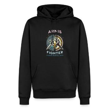 Arnis Kali Eskrima Entraînement de boxe philippine - Sweat à capuche Premium bio Homme - noir - Devant - Nico (187cm)