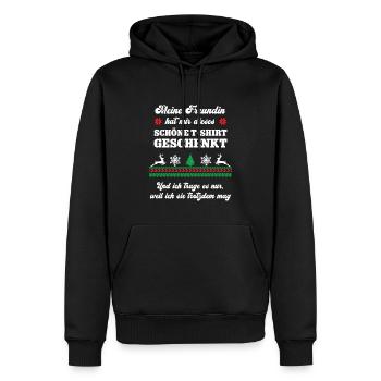 Weihnachten Wichteln Häßliches Weihnachtsshirt - Männer Premium Bio Hoodie - Schwarz - Vorne - Nico (187cm)