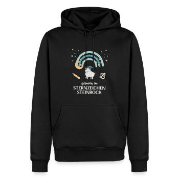 Steinbock Sternzeichen Geburtstag Tierkreiszeichen - Männer Premium Bio Hoodie - Schwarz - Vorne - Nico (187cm)