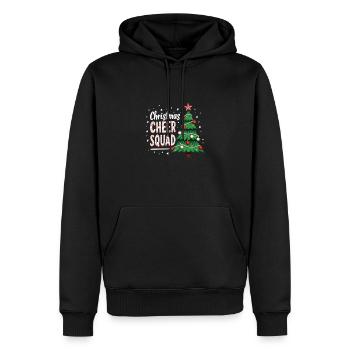 Noël joie cheer squad arbre plaisir - Sweat à capuche Premium bio Homme - noir - Devant - Nico (187cm)