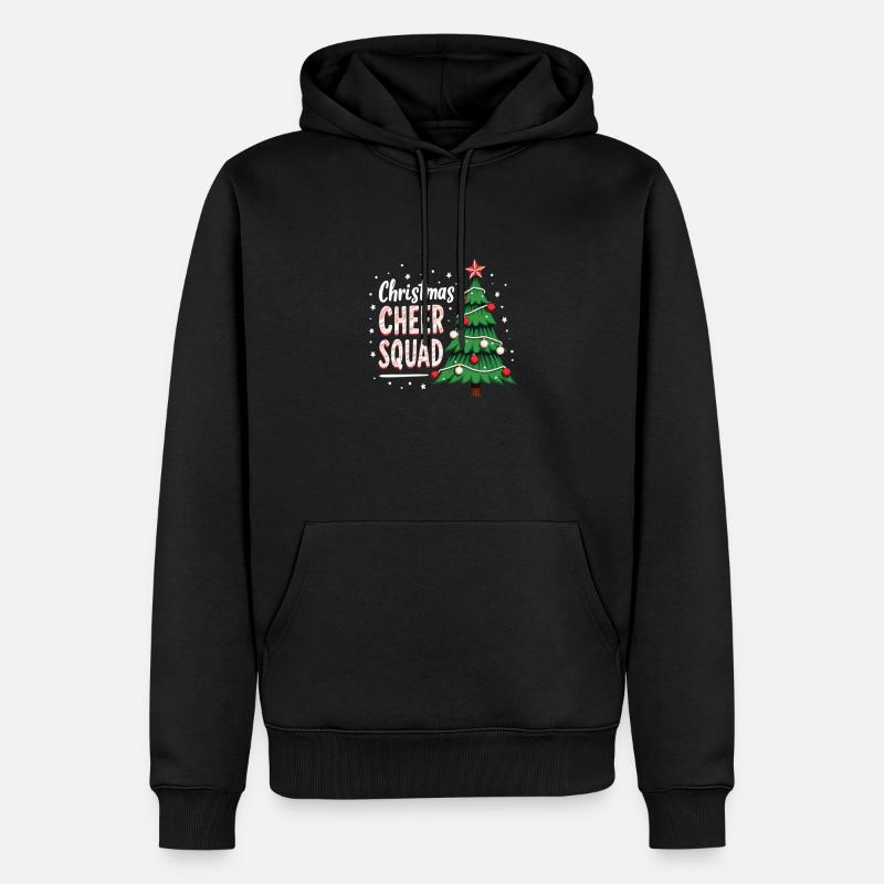 Weihnachtsfreude Cheer Squad Baum Spaß - Männer Premium Bio Hoodie - Schwarz