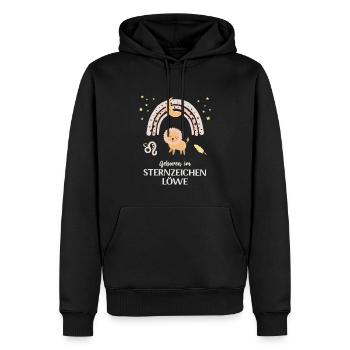Löwe Sternzeichen Geburtstag Sternenbild Löwen - Männer Premium Bio Hoodie - Schwarz - Vorne - Nico (187cm)