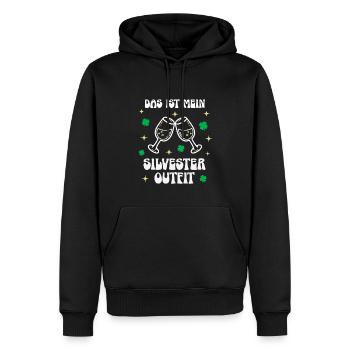 Silvester Outfit Silvestershirt Silvesterparty - Männer Premium Bio Hoodie - Schwarz - Vorne - Nico (187cm)