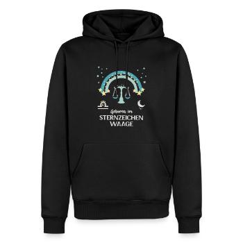 Waage Sternzeichen Geburtstag Sternenbild Libra - Männer Premium Bio Hoodie - Schwarz - Vorne - Nico (187cm)