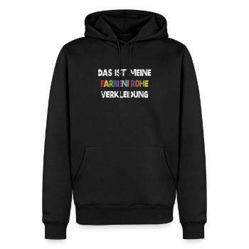 Farbenfrohe Verkleidung - Männer Premium Bio Hoodie - Schwarz - Vorne - Nico (187cm)