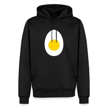Eier Kostüm Karneval Spiegelei Outfit Gekochtes Ei - Männer Premium Bio Hoodie - Schwarz - Vorne - Nico (187cm)