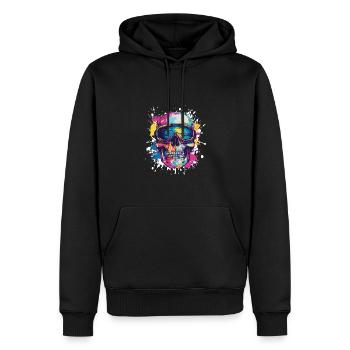 Occhiali da sci Skull - Felpa con cappuccio ecologica premium da uomo - nero - Fronte - Nico (187cm)