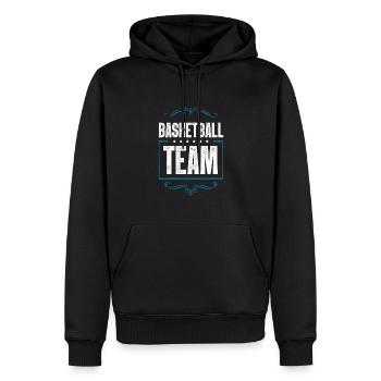 Équipe de basket-ball - Sweat à capuche Premium bio Homme - noir - Devant - Nico (187cm)