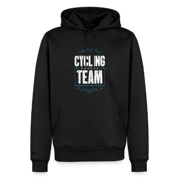 Cycling Crew - Männer Premium Bio Hoodie - Schwarz - Vorne - Nico (187cm)