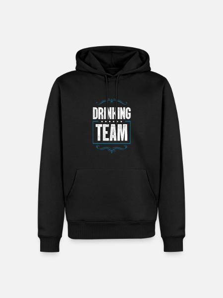 Drinking Crew - Männer Premium Bio Hoodie - Schwarz