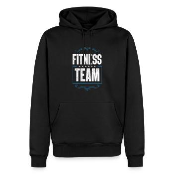 Équipe de fitness - Sweat à capuche Premium bio Homme - noir - Devant - Nico (187cm)