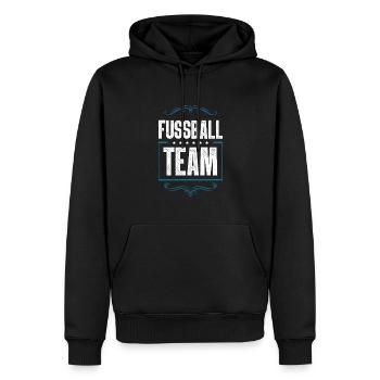 Fussball Team - Männer Premium Bio Hoodie - Schwarz - Vorne - Nico (187cm)