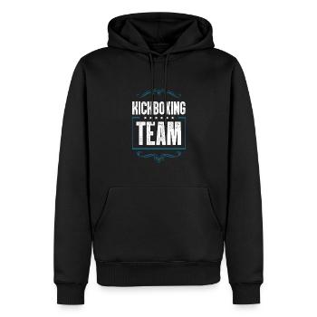 Équipe de kickboxing - Sweat à capuche Premium bio Homme - noir - Devant - Nico (187cm)