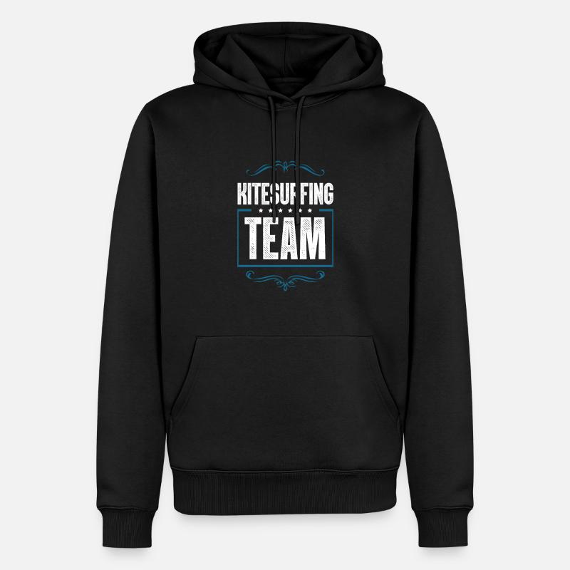 Équipe de kitesurf - Sweat à capuche Premium bio Homme - noir