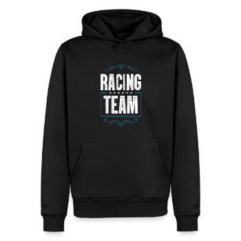 Racing Team - Männer Premium Bio Hoodie - Schwarz - Vorne - Nico (187cm)