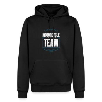 Équipe de motards - Sweat à capuche Premium bio Homme - noir - Devant - Nico (187cm)