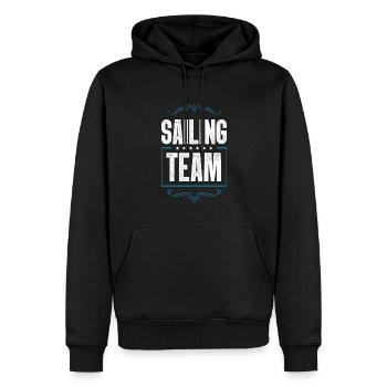 Equipe de voile - Sweat à capuche Premium bio Homme - noir - Devant - Nico (187cm)